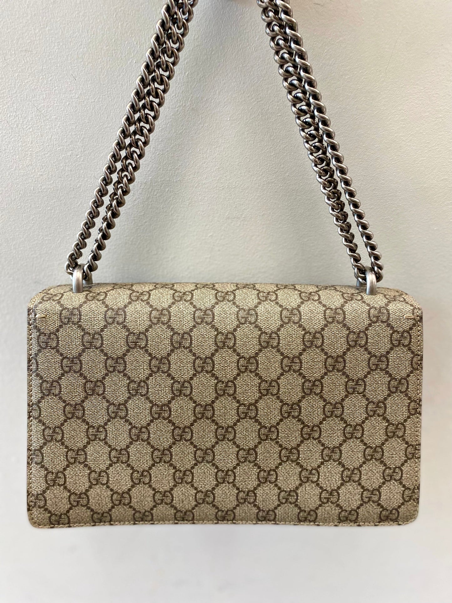 GUCCI GG SUPREME DIONYSUS SUEDE TRIM SMALL SHOULDER BAG