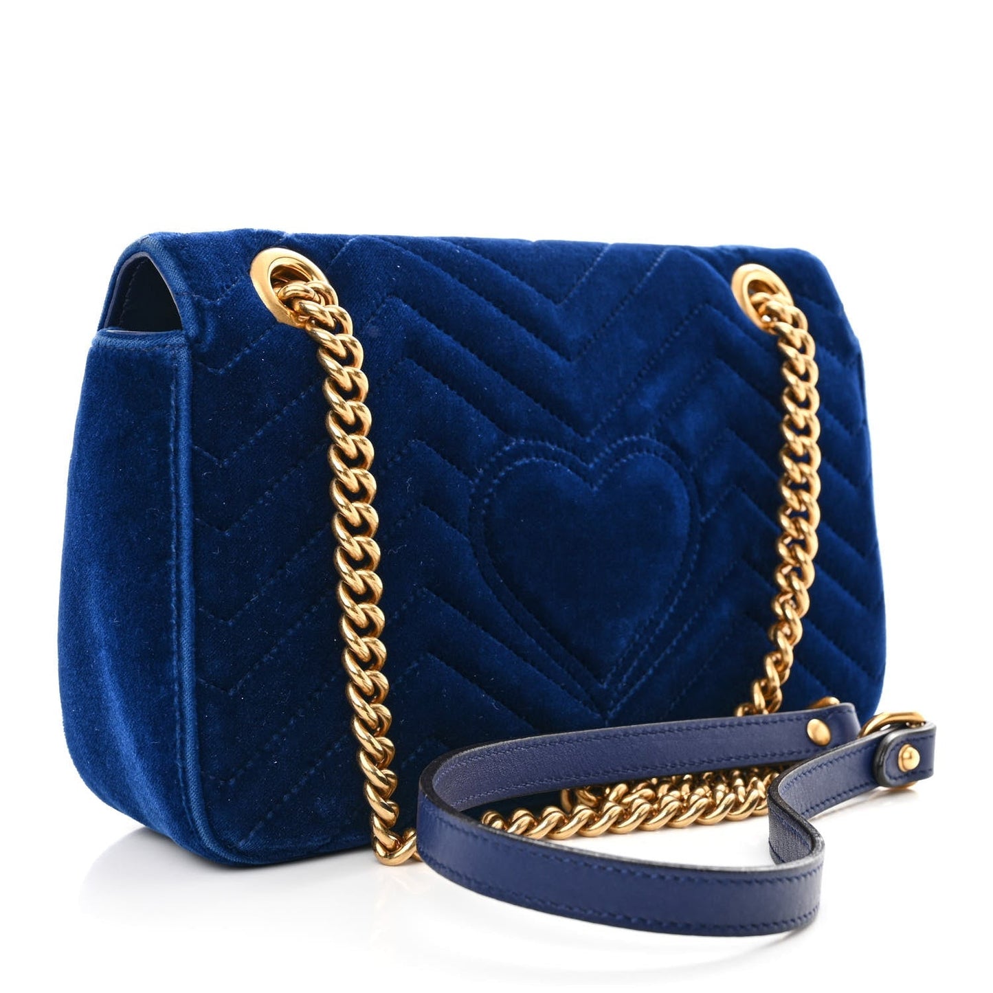 GUCCI GG MARMONT SMALL MATELASSE VELVET CROSSBODY BAG
