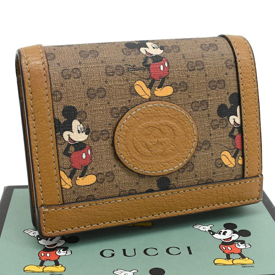 GUCCI X DISNEY GG SUPREME MONOGRAM MICKEY MOUSE MINI WALLET