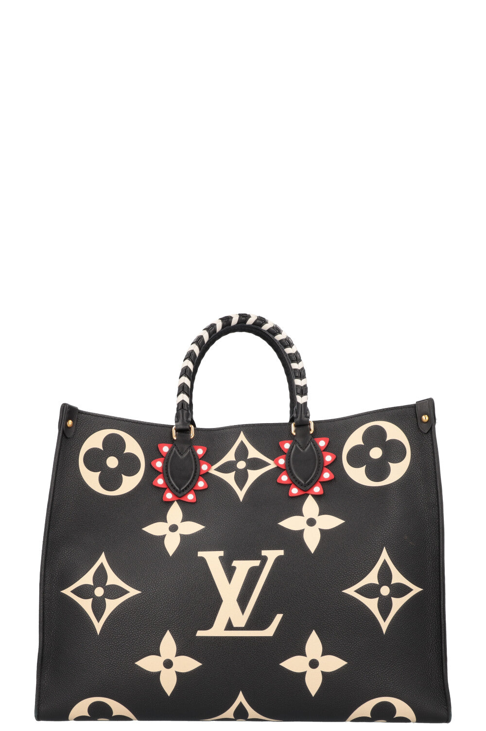 LOUIS VUITTON OnTheGo GM Tote Bag MNG Black Ivory
