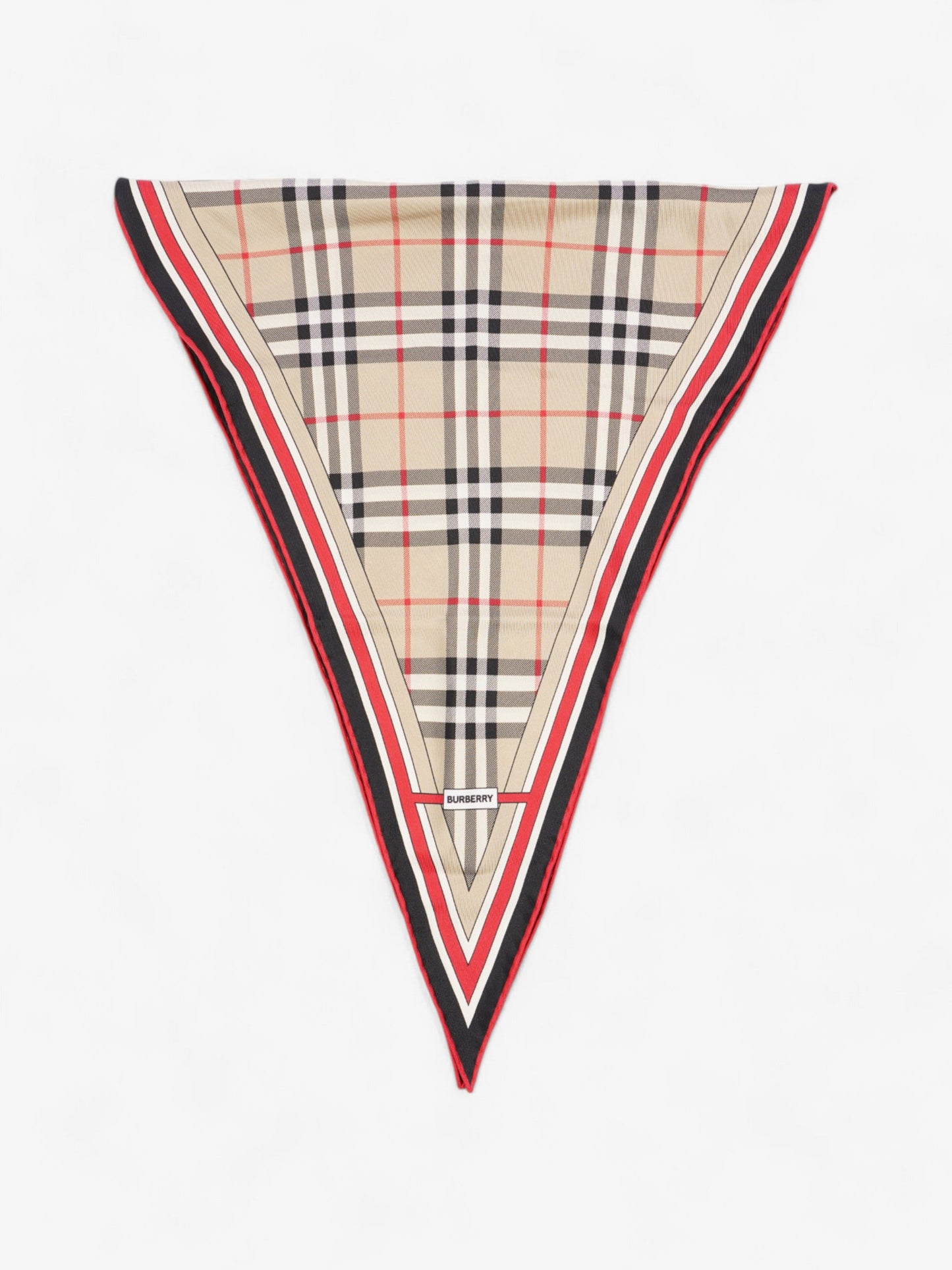 Burberry Vintage Check Losange Archive Beige / Red Silk