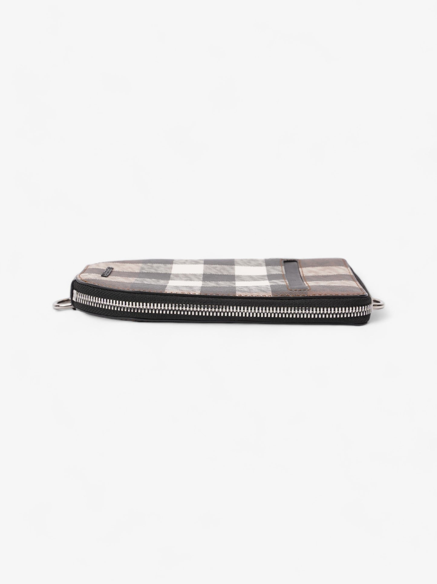 Burberry Phone Case Crossbody Dark Birch Brown Coated Canvas