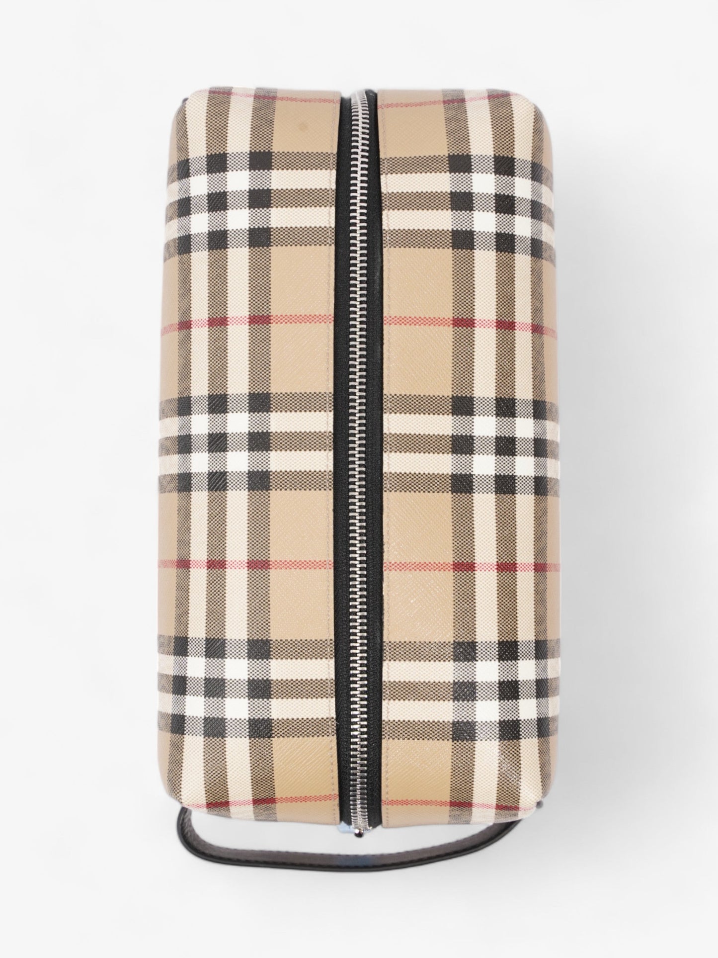 Burberry Wash Bag Archive Beige Coated Canvas