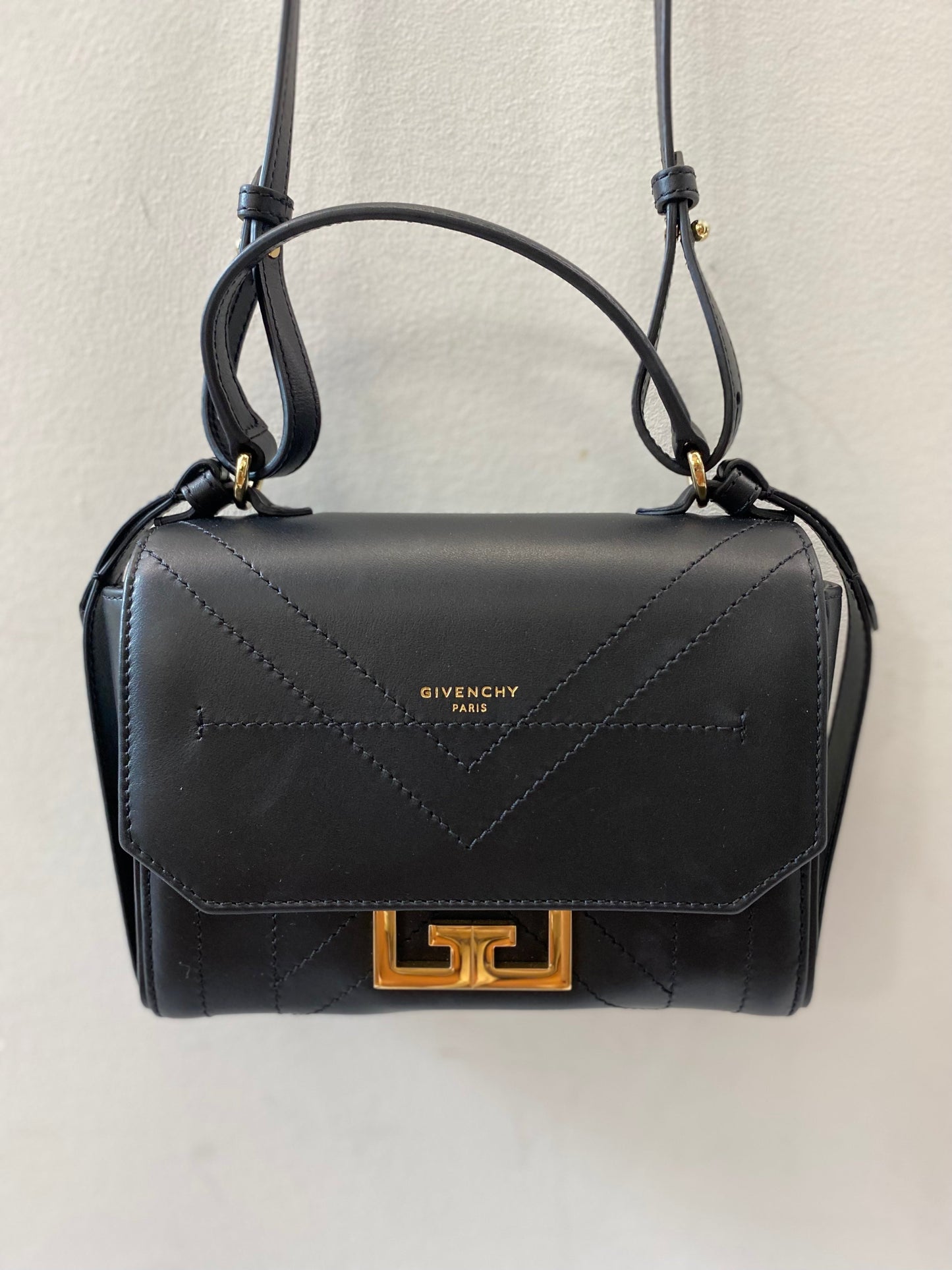GIVENCHY CALFSKIN LEATHER MINI EDEN TOP HANDLE BAG