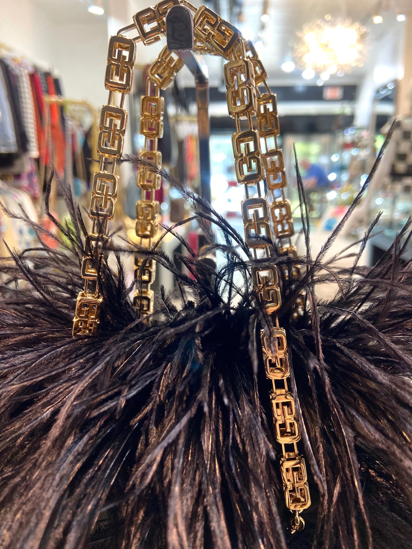 GIVENCHY KENNY SILK OSTRICH FEATHERS MULTICARRY MINI BAG