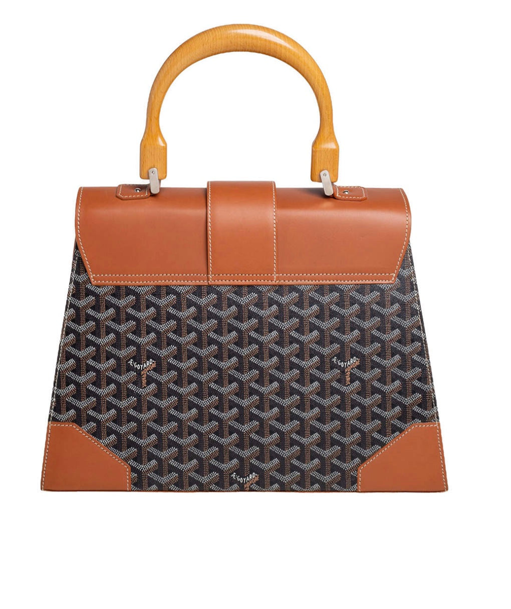 GOYARD SAIGON LEATHER TOP HANDLE HANDBAG MM