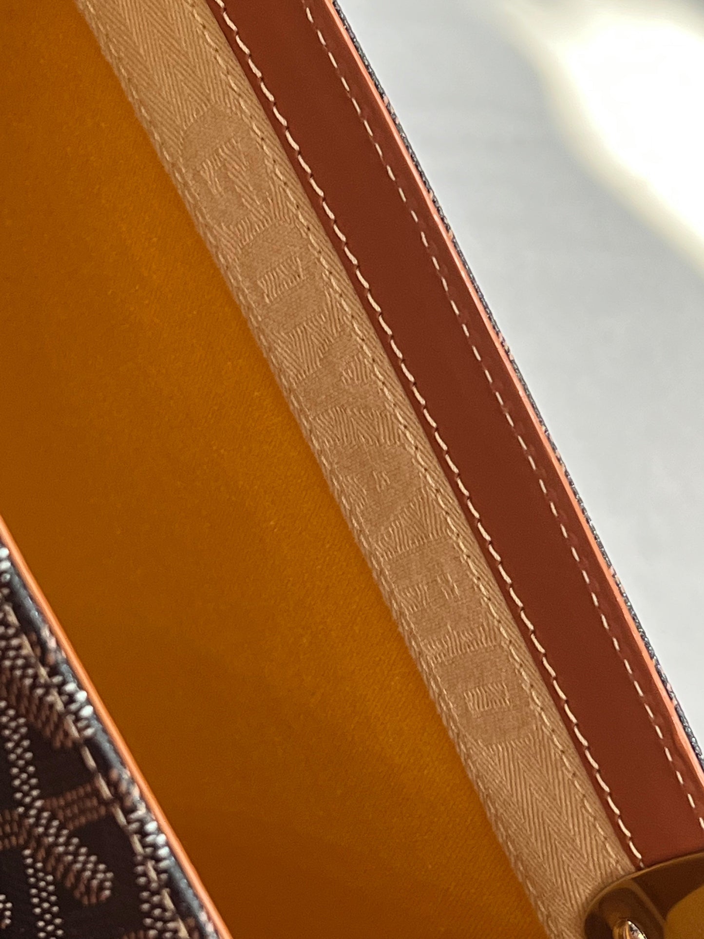 GOYARD SAIGON LEATHER TOP HANDLE HANDBAG MM