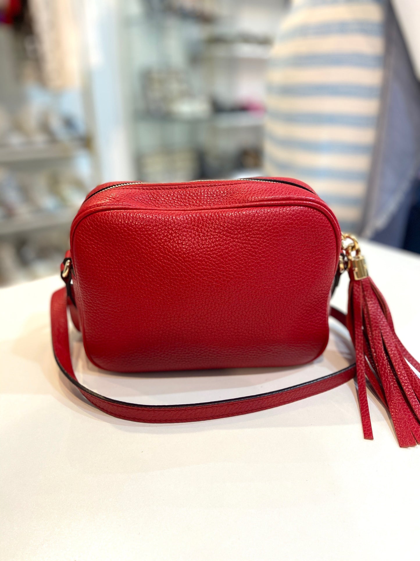 GUCCI PEBBLED CALFSKIN SMALL SOHO DISCO BAG