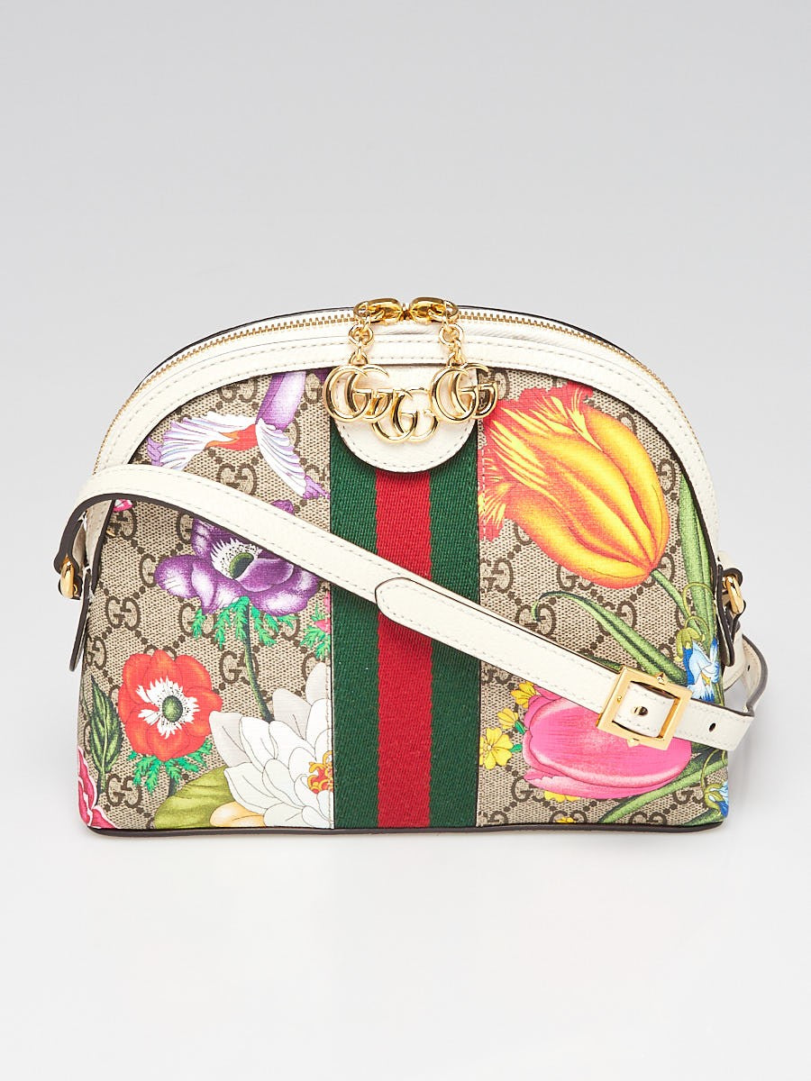 GUCCI OPHIDIA FLORA DOME SHOULDER BAG