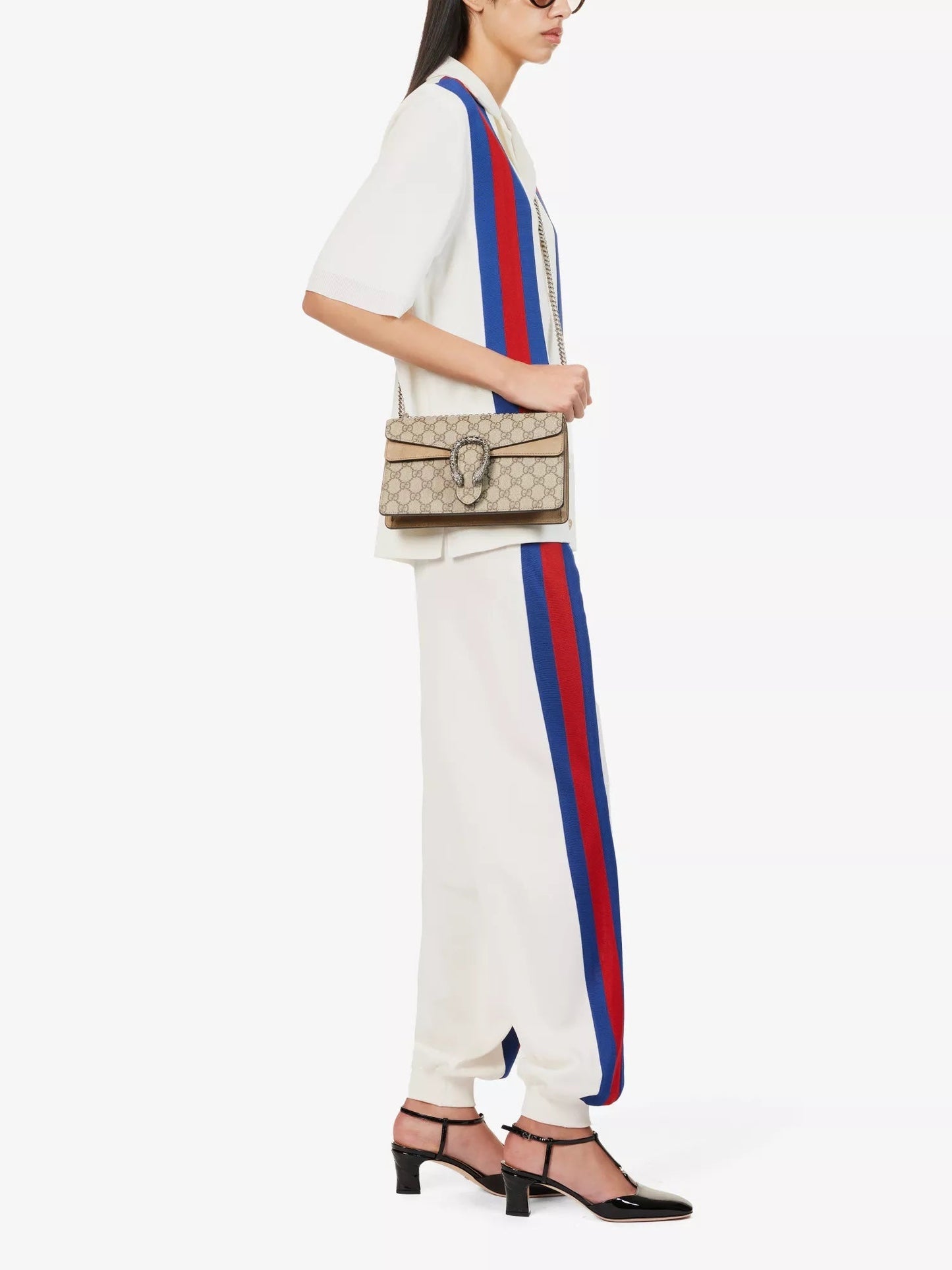 GUCCI GG SUPREME DIONYSUS SUEDE TRIM SMALL SHOULDER BAG