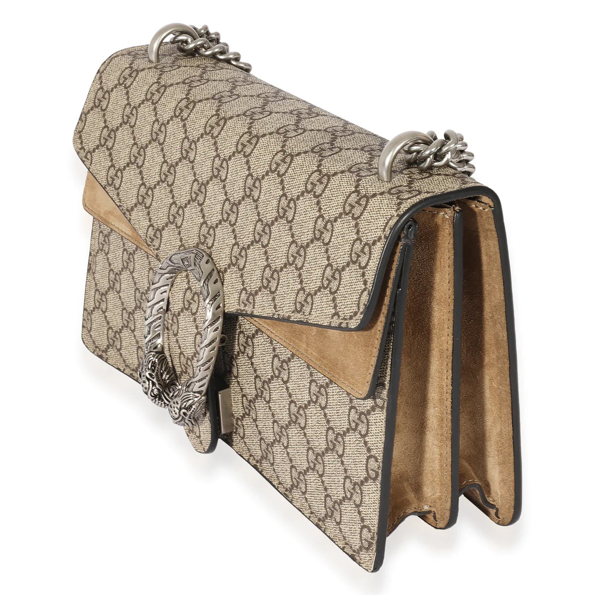 GUCCI GG SUPREME DIONYSUS SUEDE TRIM SMALL SHOULDER BAG