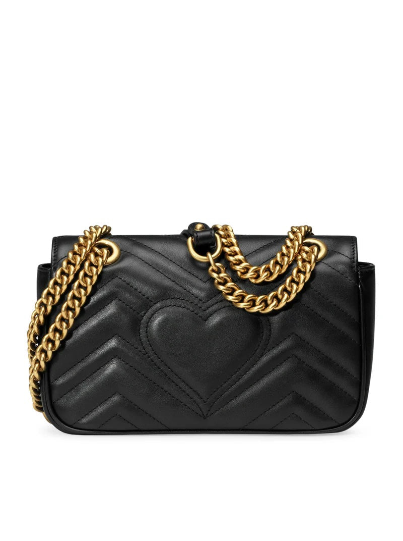GUCCI GG MARMONT SMALL MATELASSE CALFSKIN SHOULDER BAG