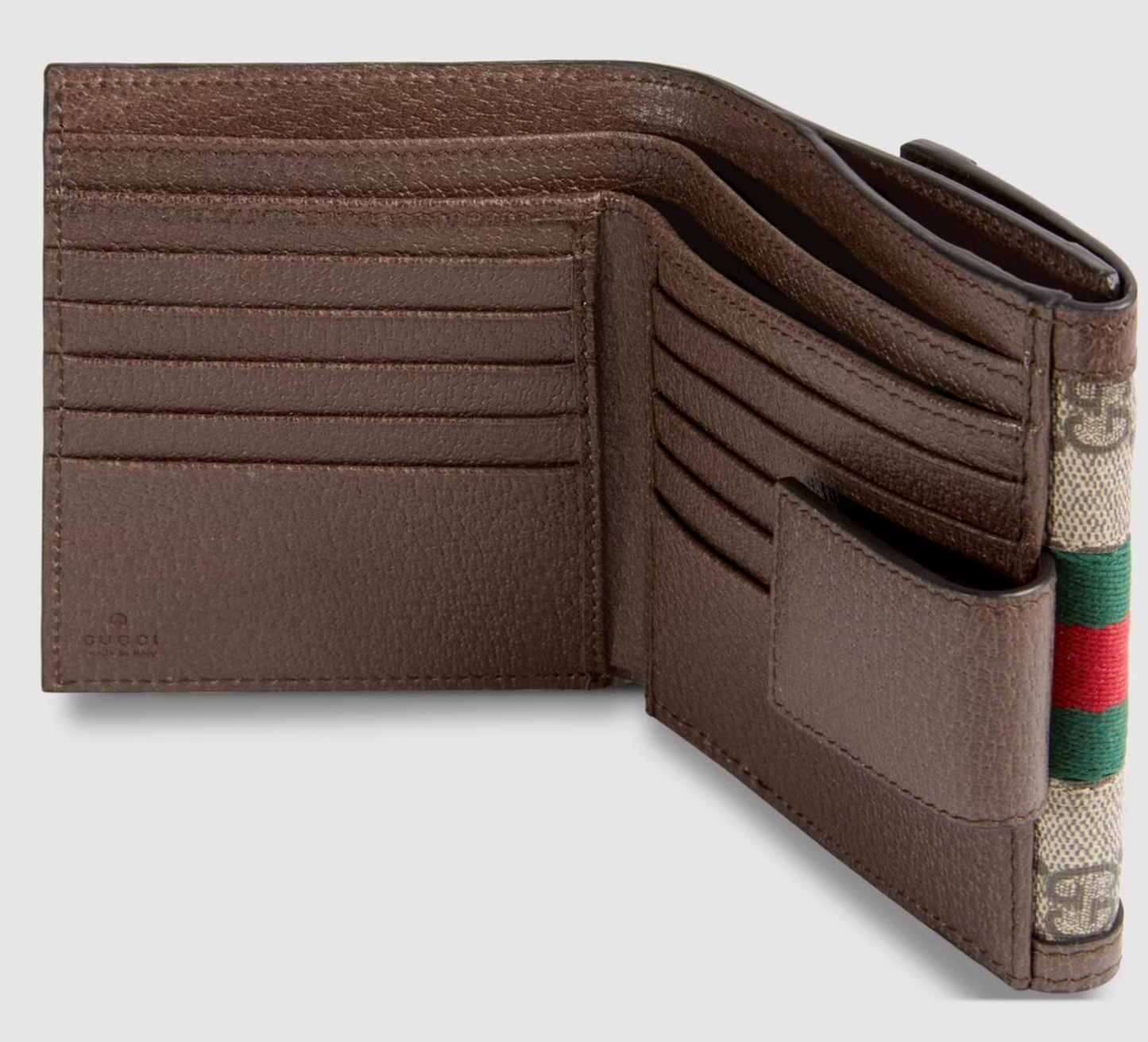 GUCCI OPHIDIA GG FRENCH FLAP WALLET