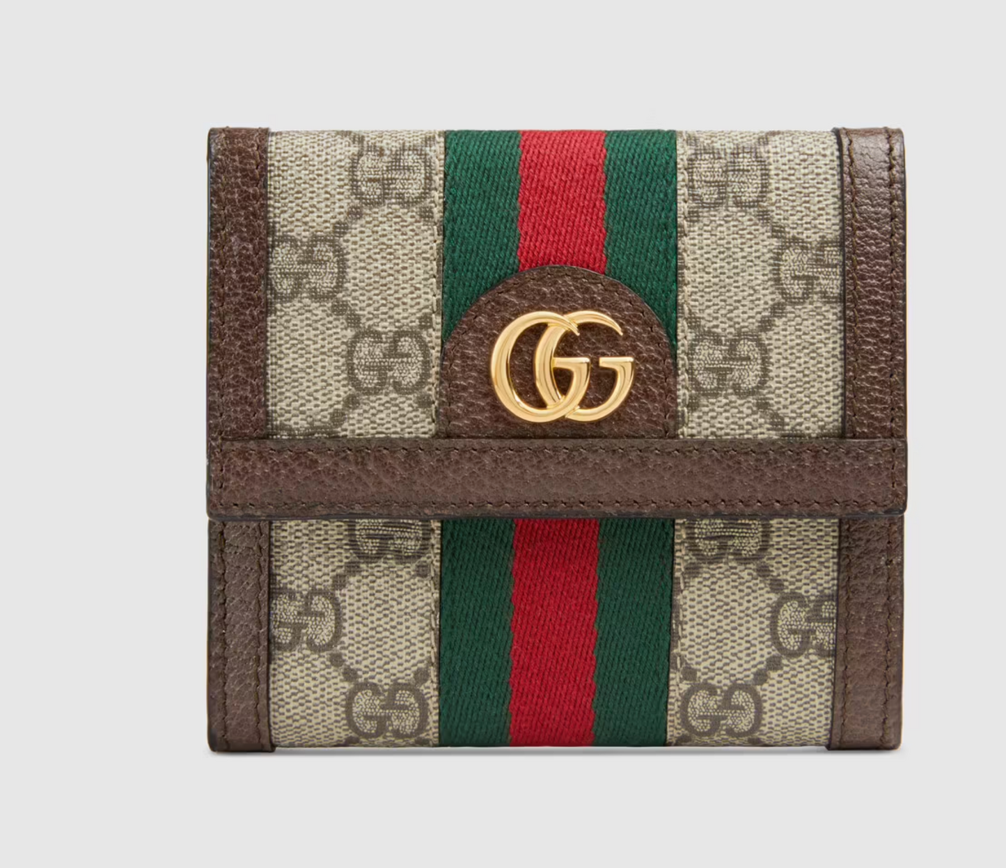 GUCCI OPHIDIA GG FRENCH FLAP WALLET