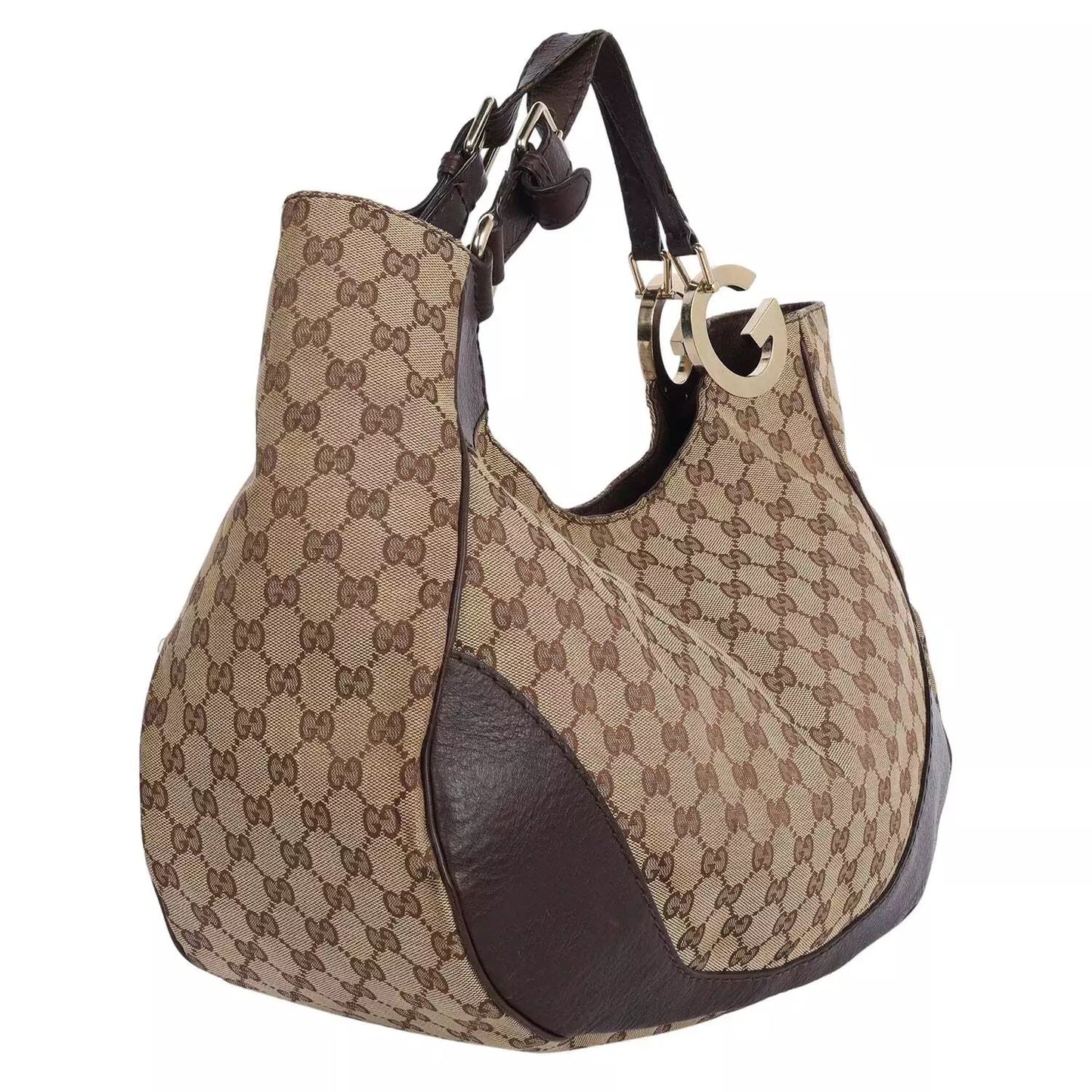 GUCCI GG SUPREME LARGE CHARLOTTE HOBO BAG