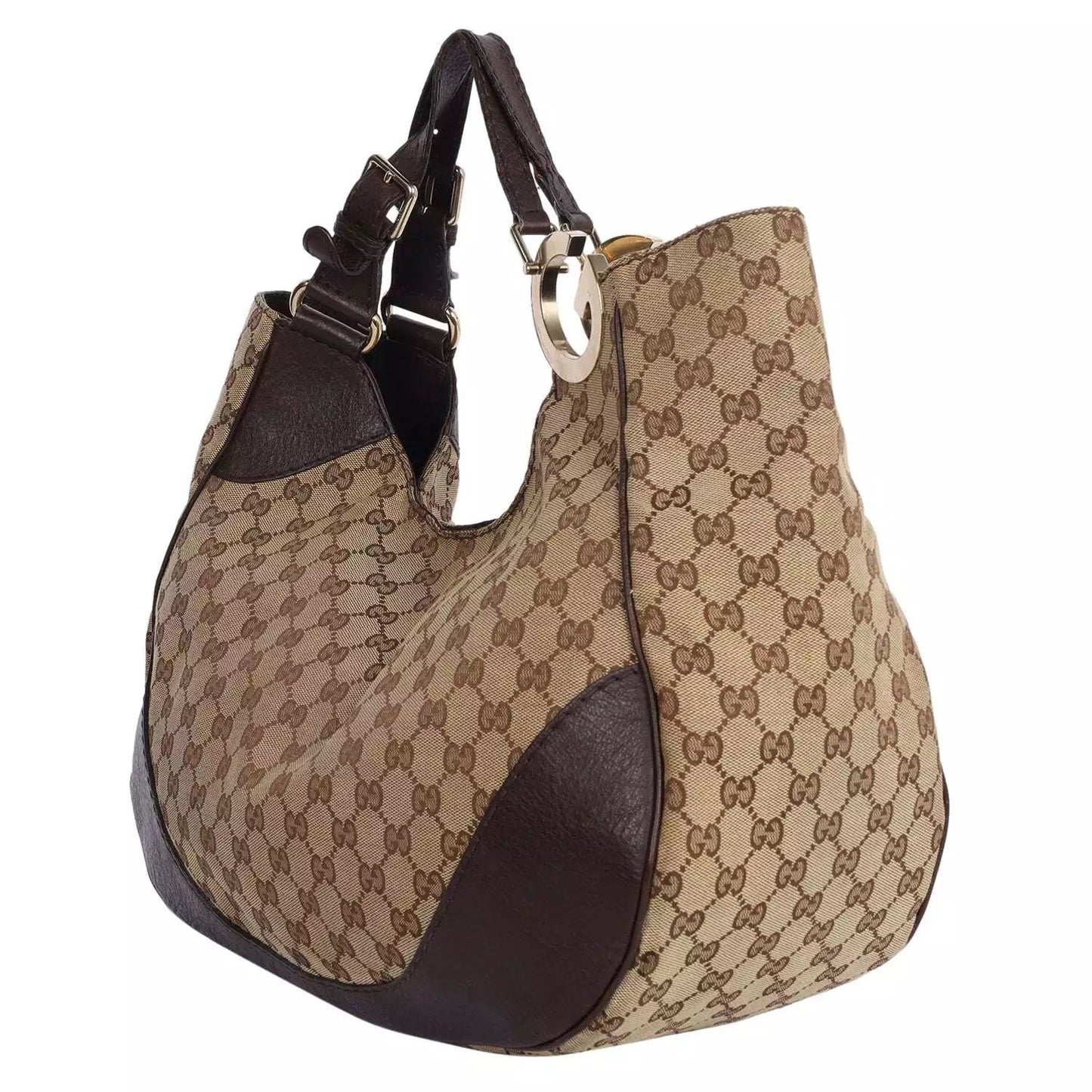 GUCCI GG SUPREME LARGE CHARLOTTE HOBO BAG