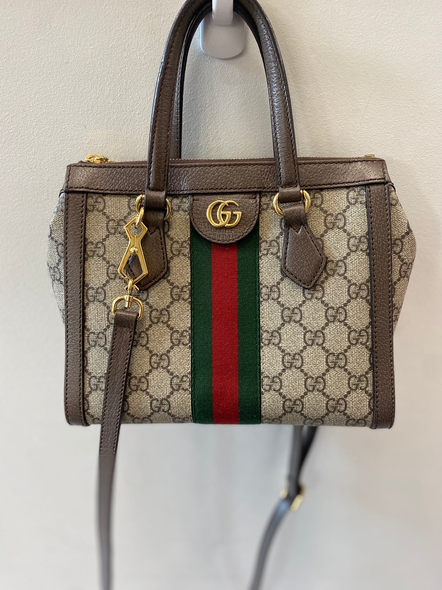 GUCCI GG SUPREME SMALL OPHIDIA TOTE BAG