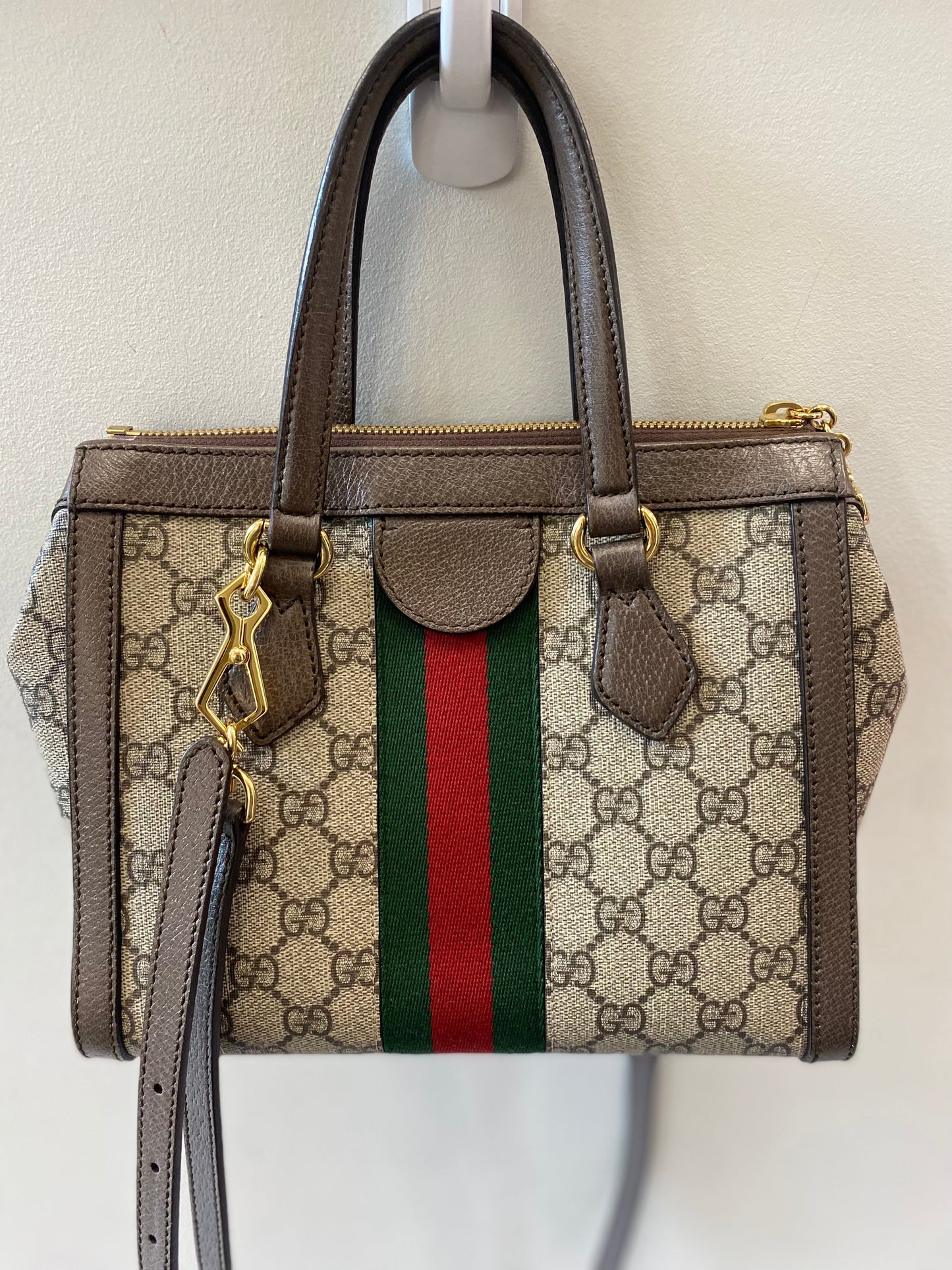 GUCCI GG SUPREME SMALL OPHIDIA TOTE BAG