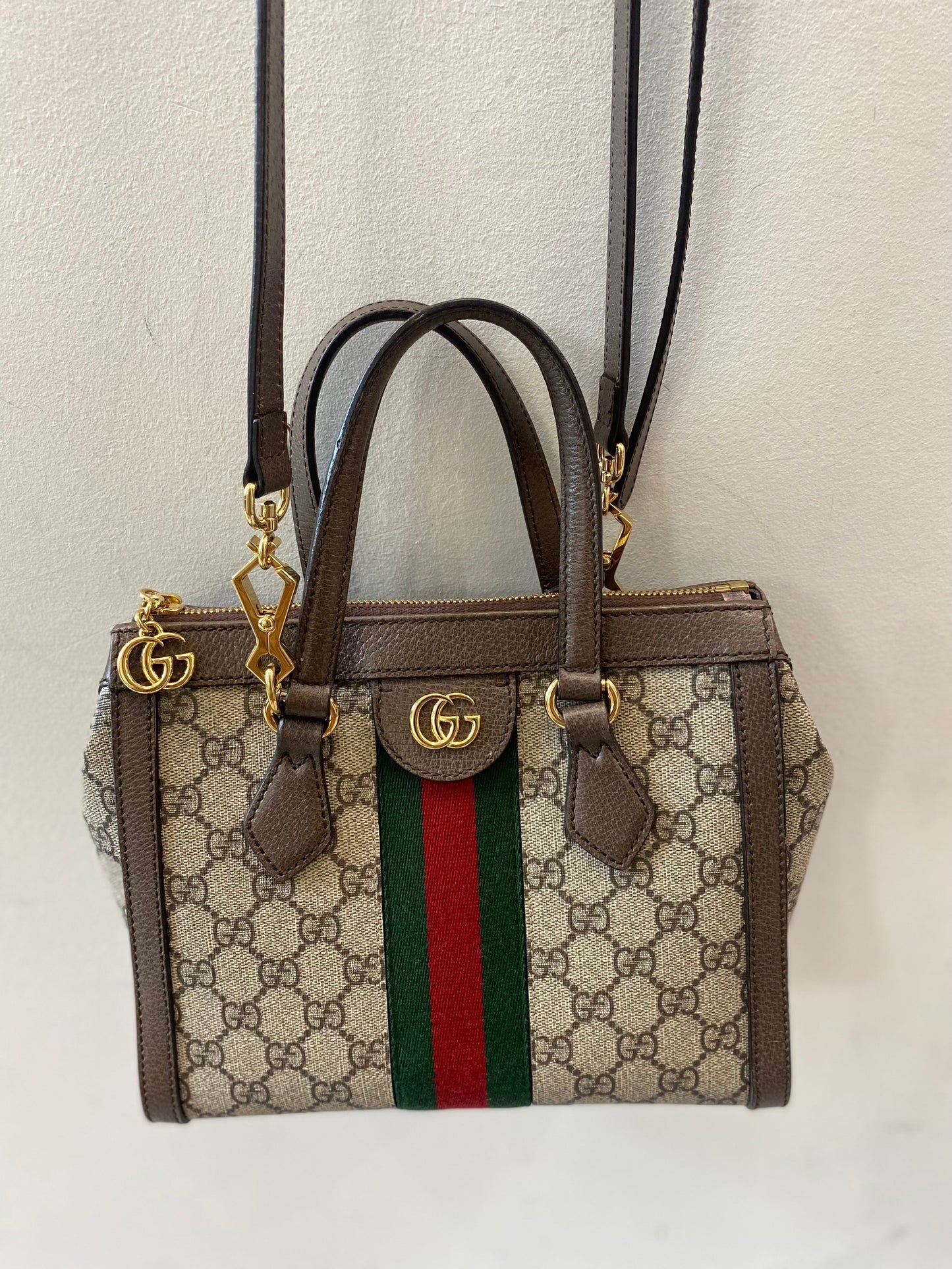 GUCCI GG SUPREME SMALL OPHIDIA TOTE BAG