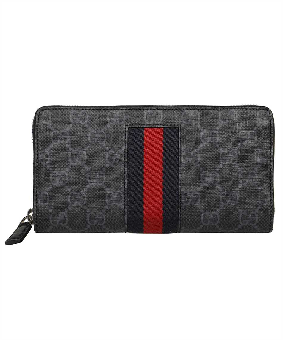 GUCCI GG Supreme Web Zip Around Wallet