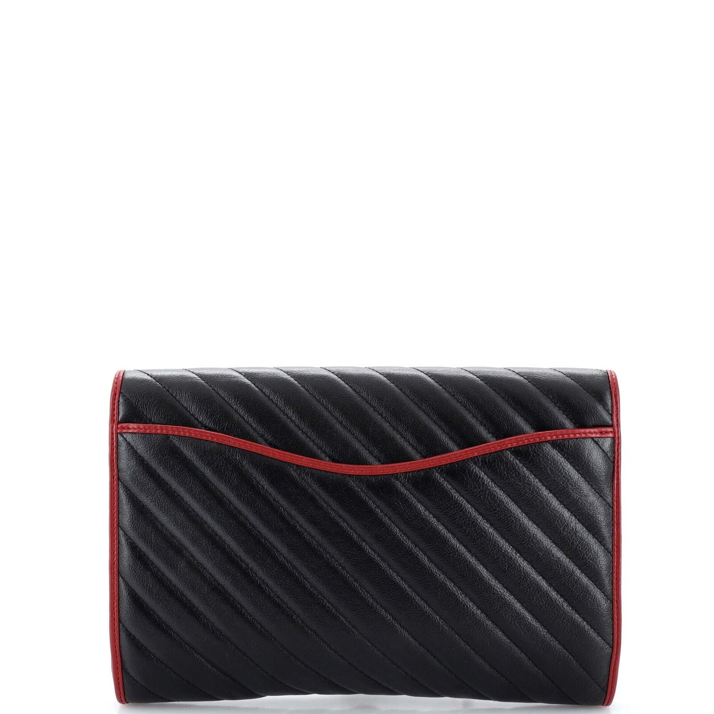 GUCCI MATELASSE LEATHER TORCHON GG MARMONT CLUTCH BAG