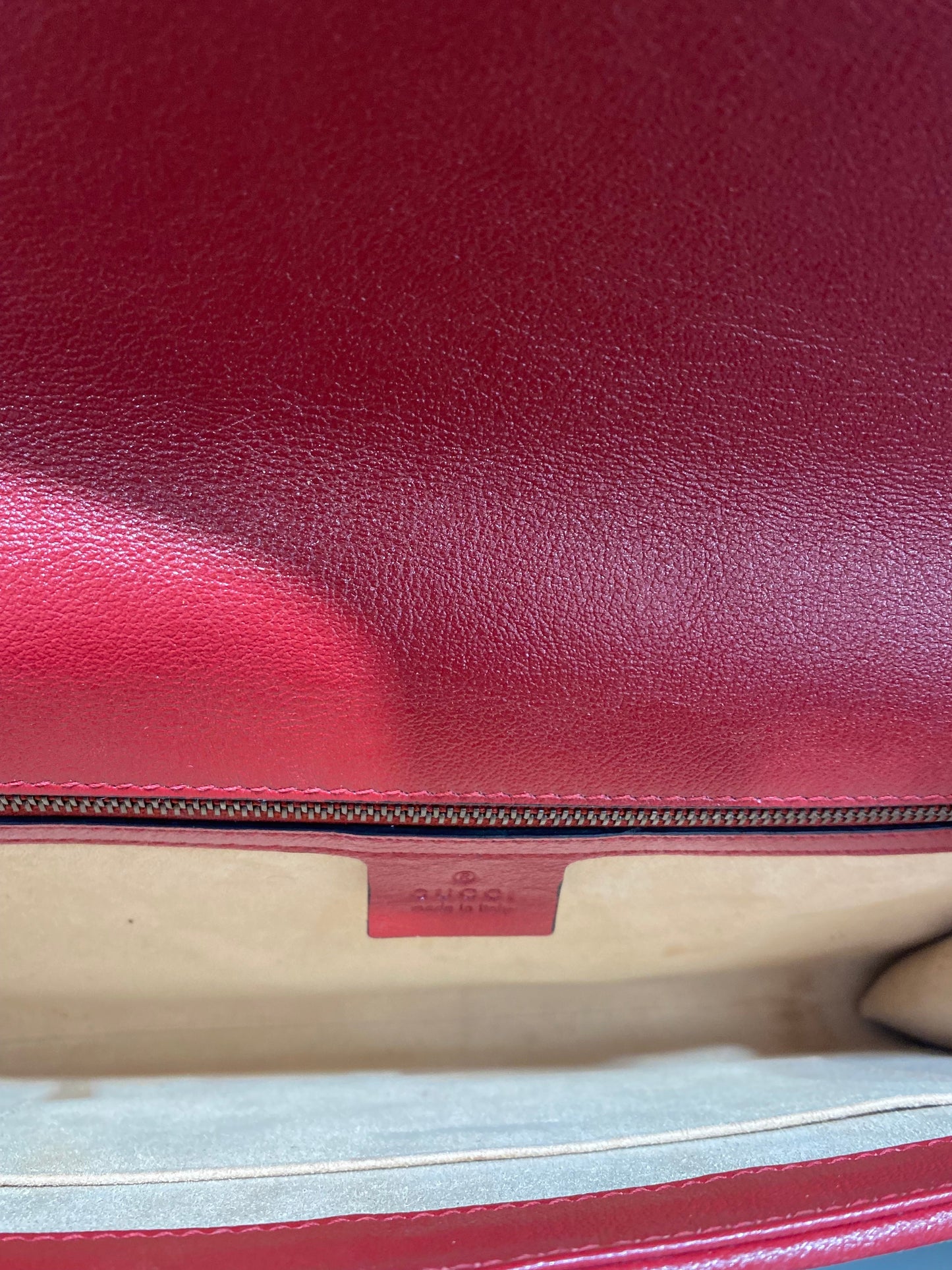 GUCCI MATELASSE LEATHER TORCHON GG MARMONT CLUTCH BAG