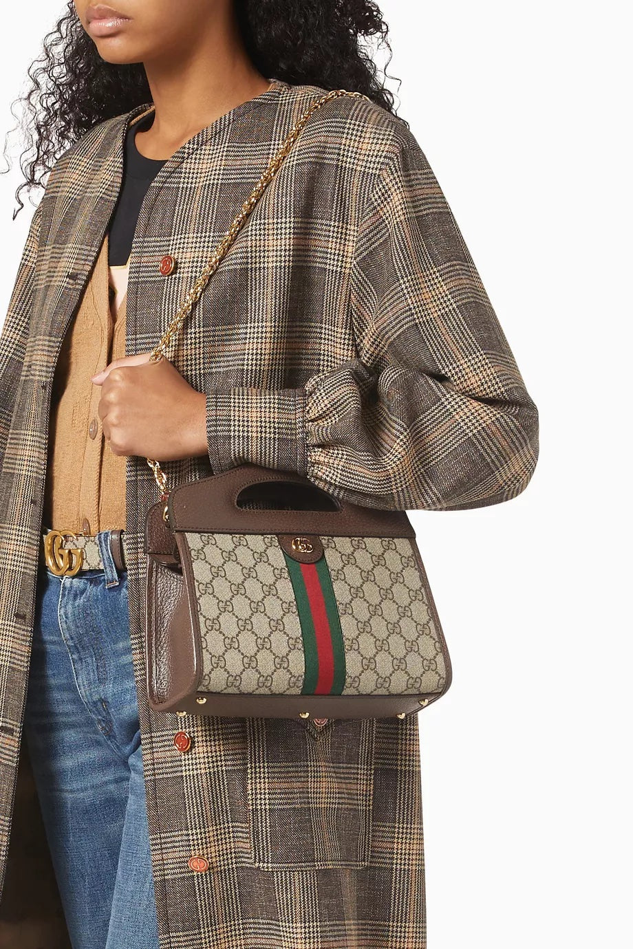 GUCCI GG SUPREME SMALL OPHIDIA TOTE BAG