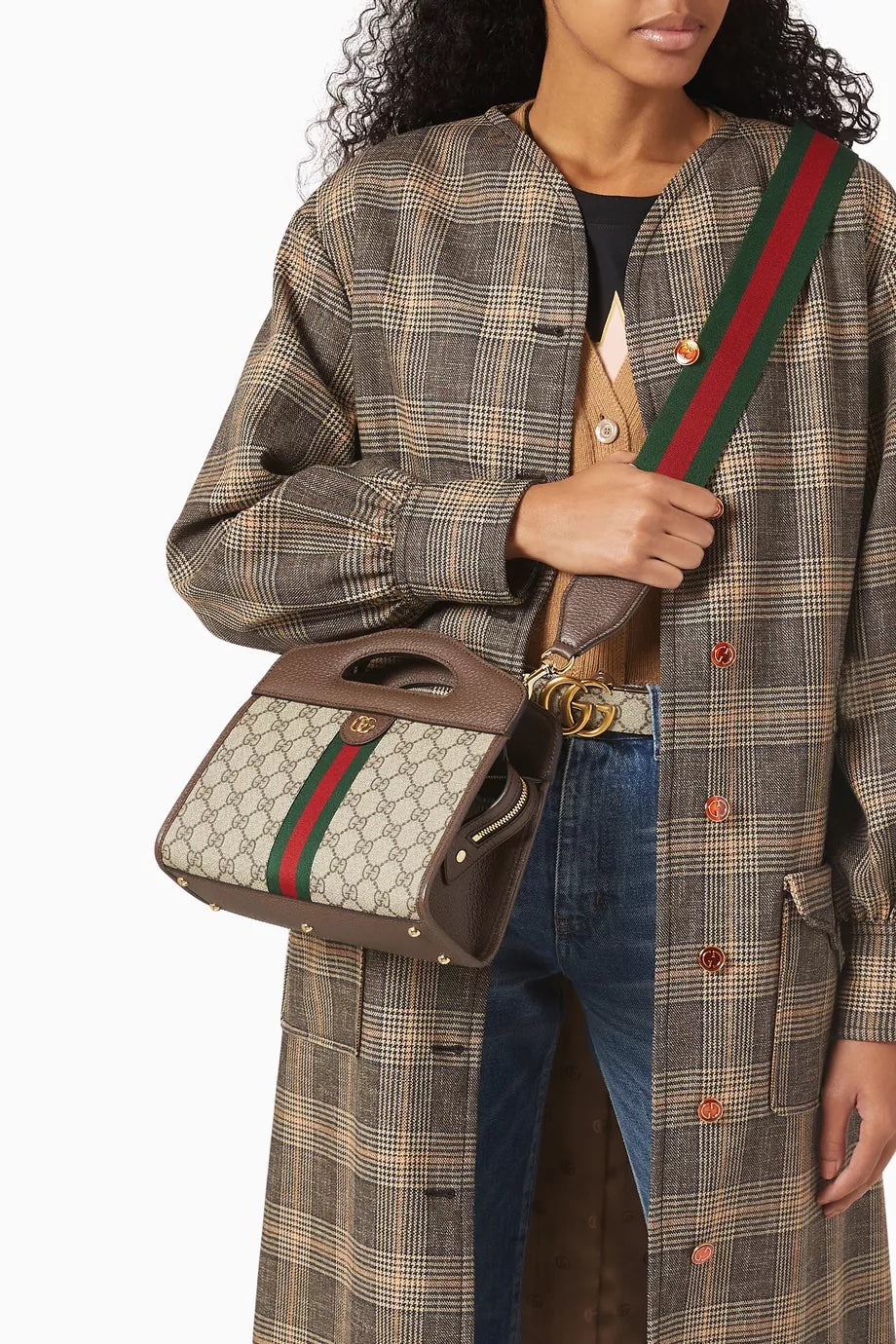 GUCCI GG SUPREME SMALL OPHIDIA TOTE BAG