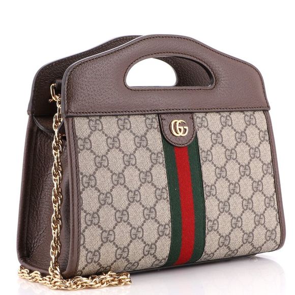 GUCCI GG SUPREME SMALL OPHIDIA TOTE BAG