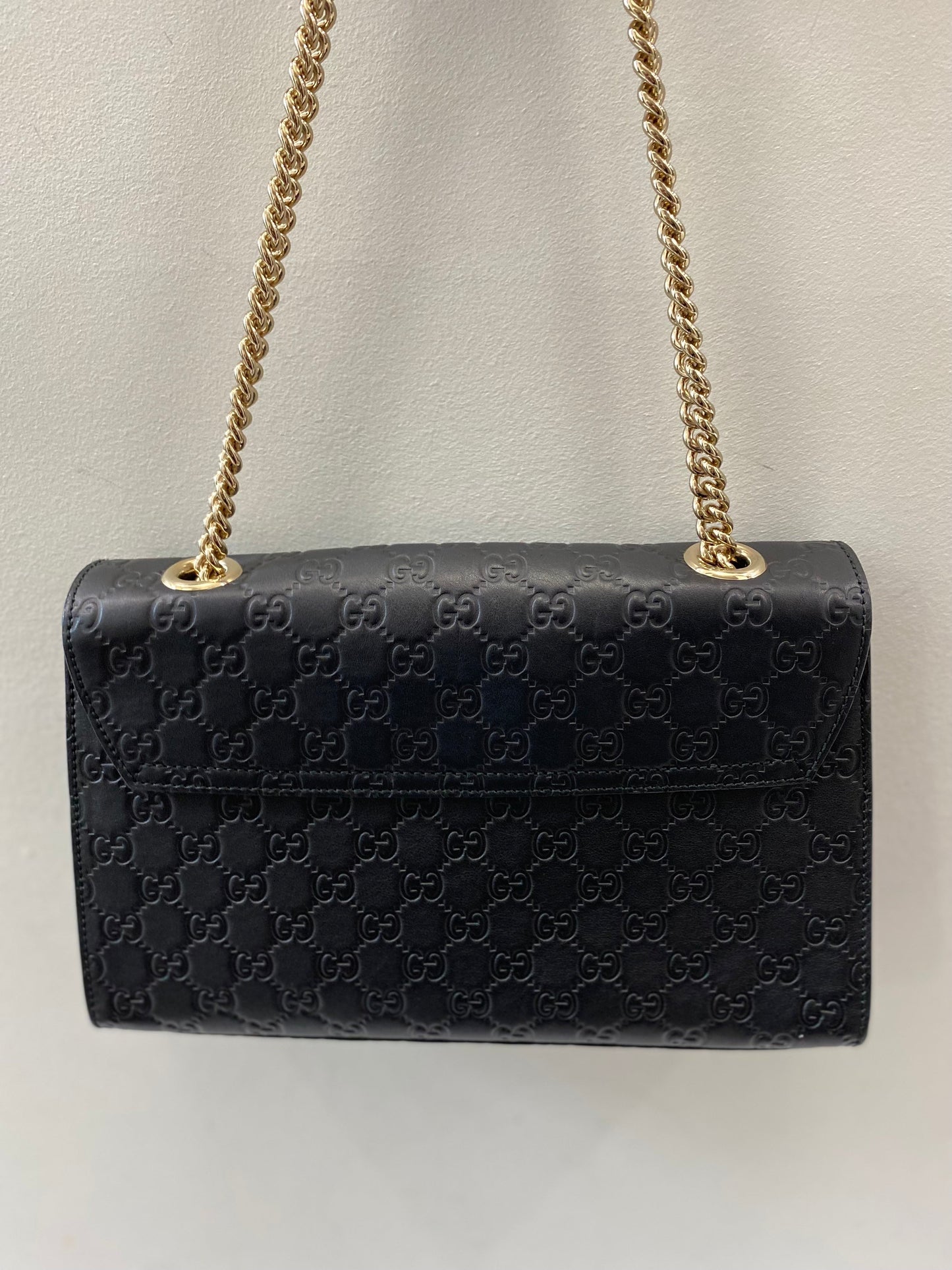GUCCI GUCCISSIMA EMILY LEATHER SHOULDER BAG