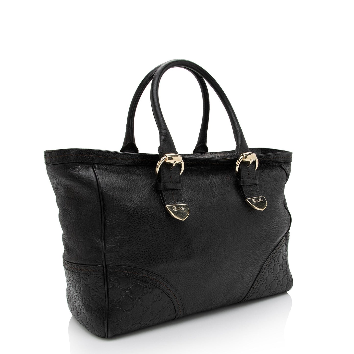 Gucci Leather Signoria Medium Tote (SHF-i1L2KK)