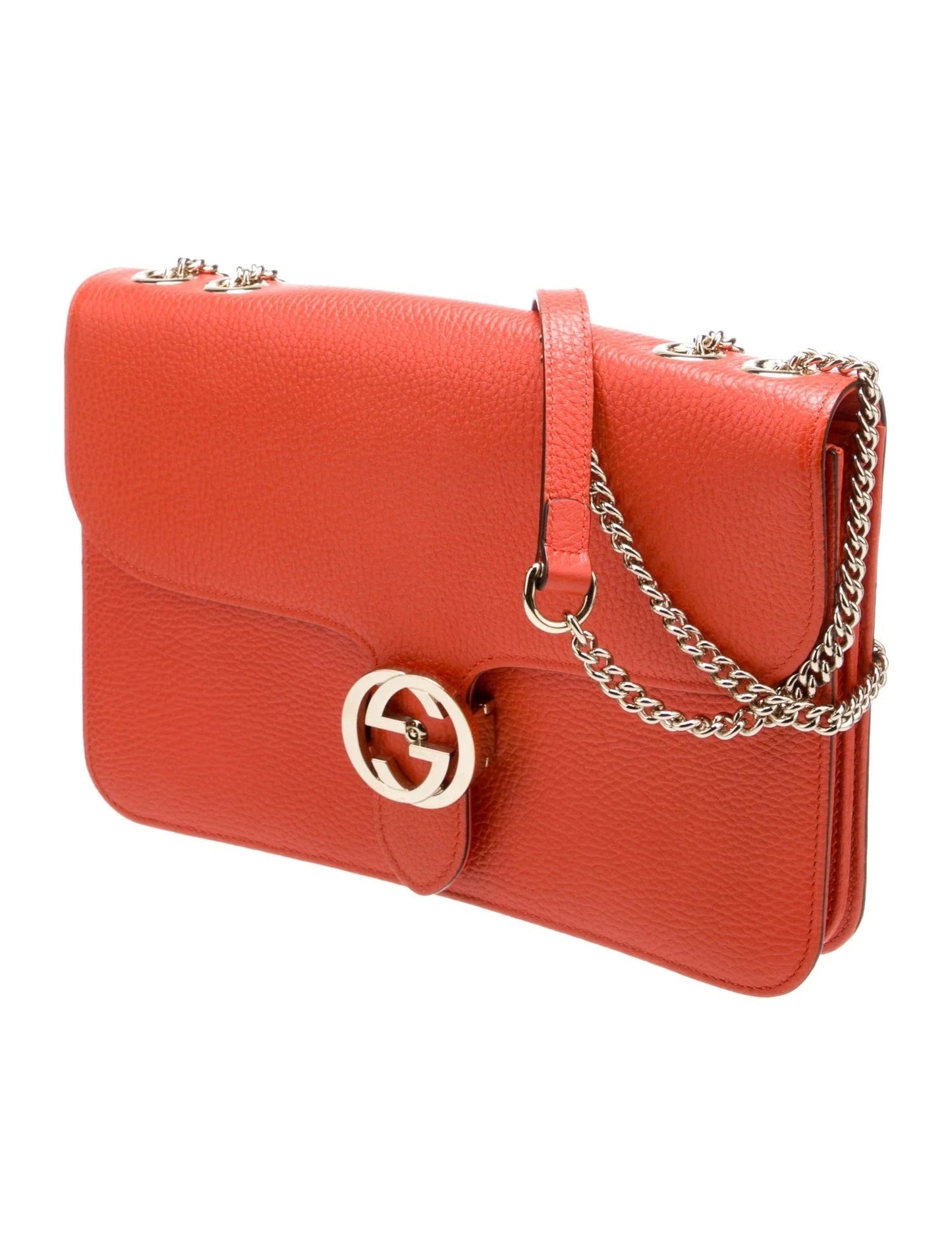GUCCI MEDIUM INTERLOCKING G CALFSKIN LEATHER CROSSBODY BAG