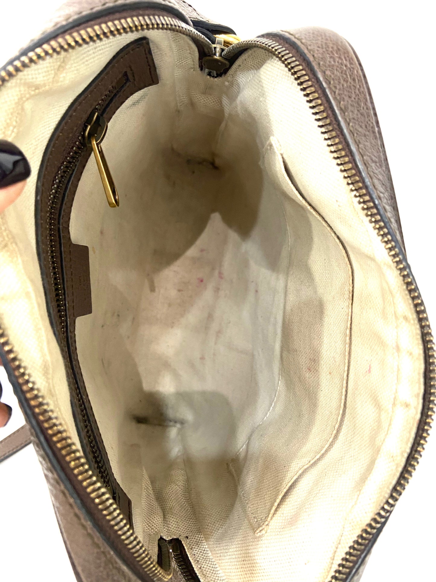GUCCI GG SUPREME MONOGRAM WEB OPHIDIA MESSENGER BAG