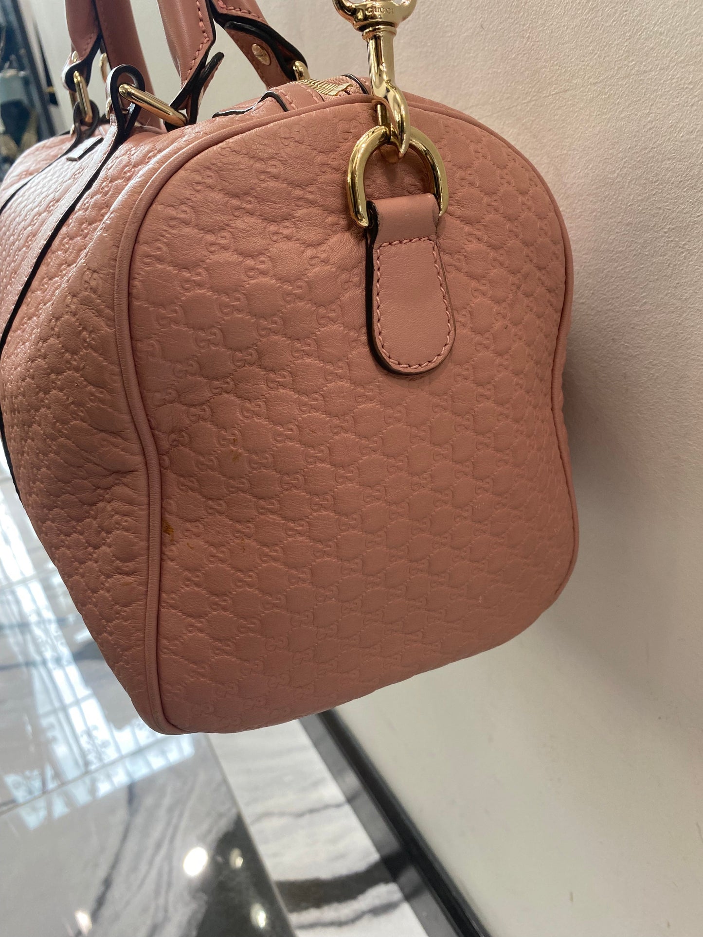 GUCCI MICRO GUCCISSIMA LEATHER BOSTON BAG