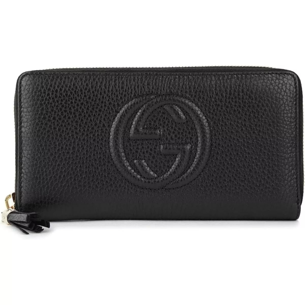 GUCCI GRAINED CALFSKIN LEATHER SOHO ZIPPY WALLET