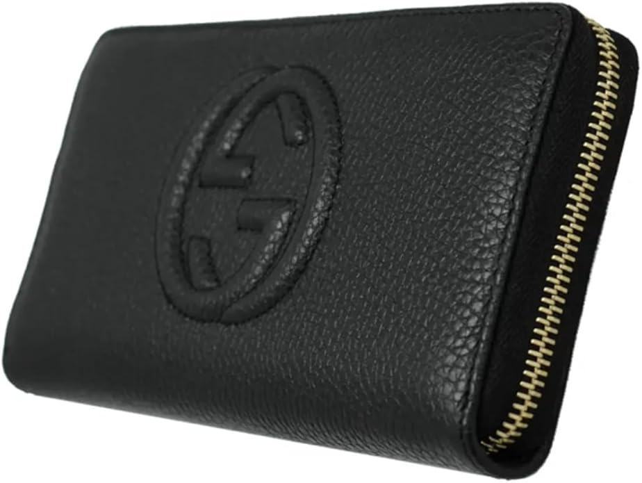 GUCCI GRAINED CALFSKIN LEATHER SOHO ZIPPY WALLET
