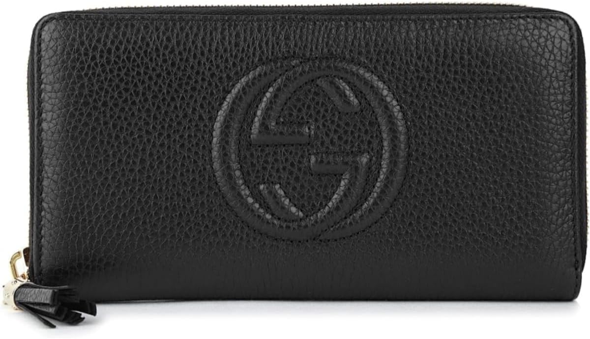 GUCCI GRAINED CALFSKIN LEATHER SOHO ZIPPY WALLET