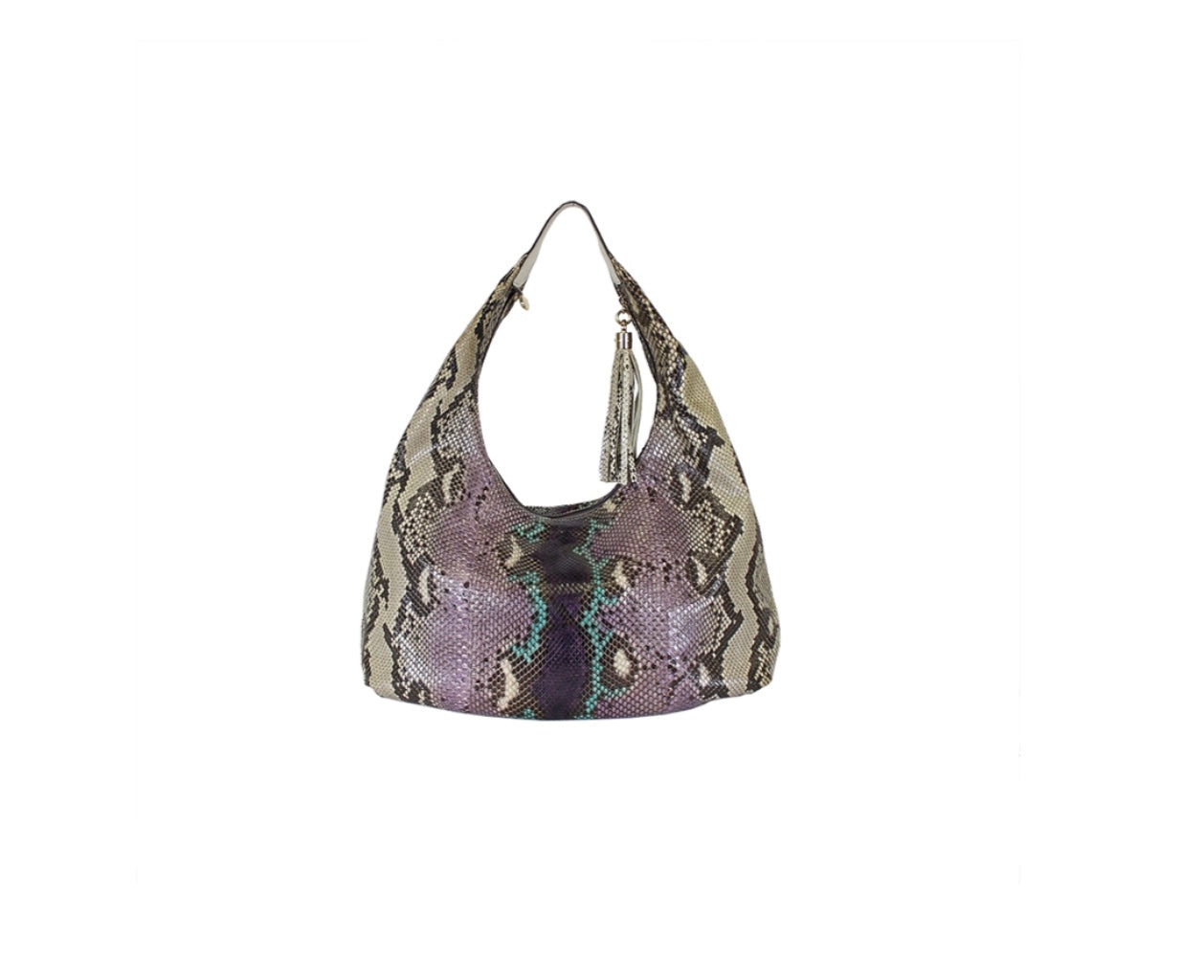 GUCCI GRAPE MULTICOLOR PYTHON SOHO SHOULDER BAG