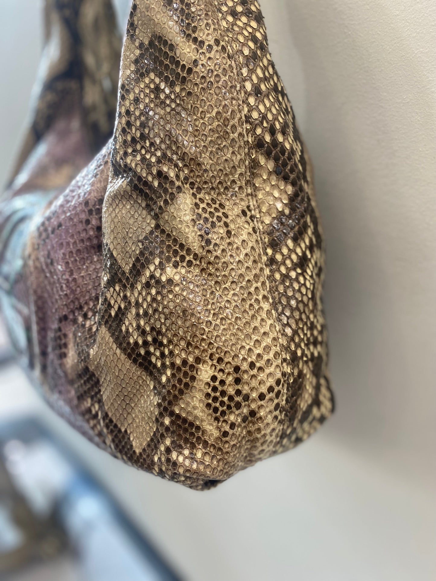 GUCCI GRAPE MULTICOLOR PYTHON SOHO SHOULDER BAG