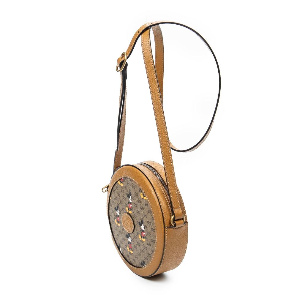 GUCCI X DISNEY GG SUPREME MICKEY MOUSE MINI ROUND CROSSBODY BAG