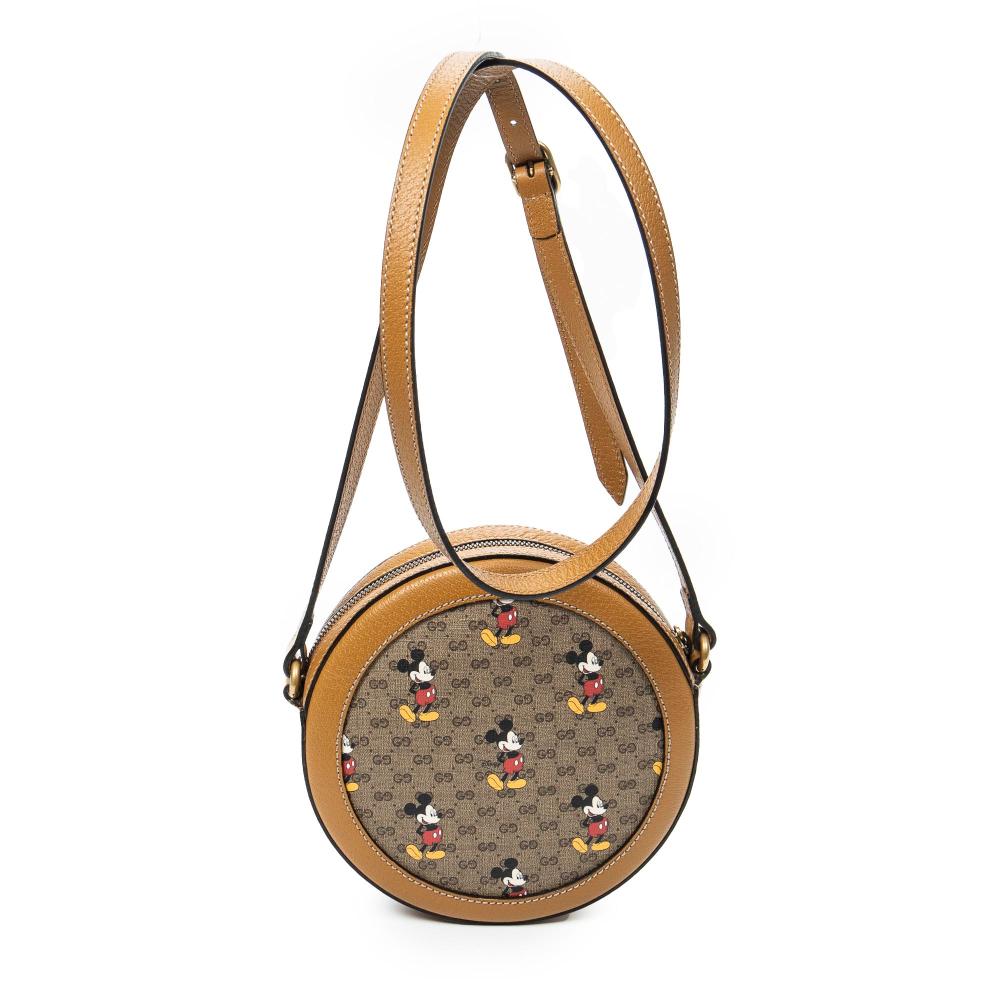 GUCCI X DISNEY GG SUPREME MICKEY MOUSE MINI ROUND CROSSBODY BAG