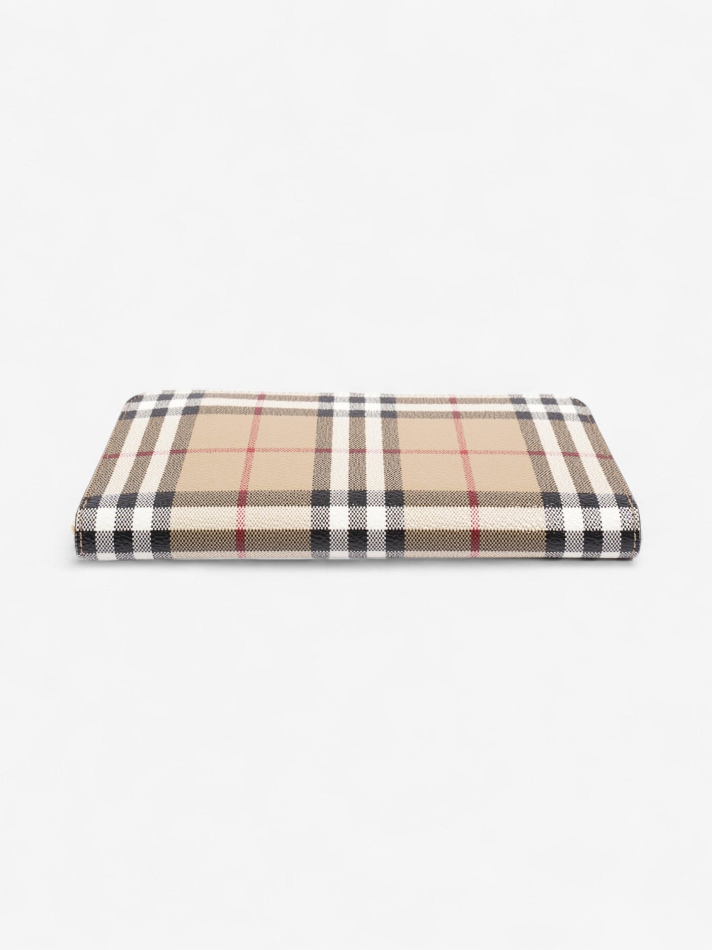 Burberry Zip-Around Wallet Vintage Check Coated Canvas