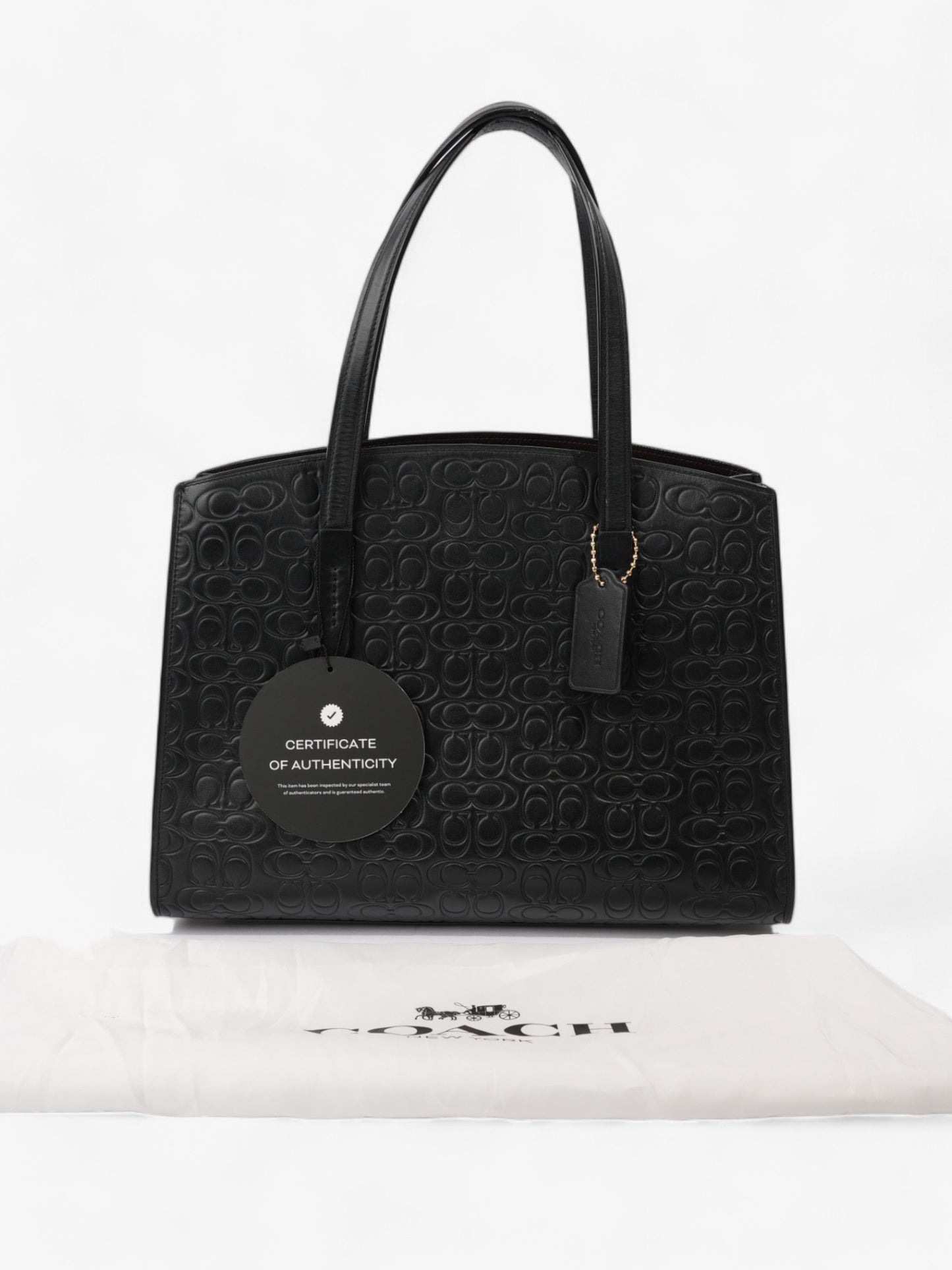 Coach Charlie Carryall Black Leather