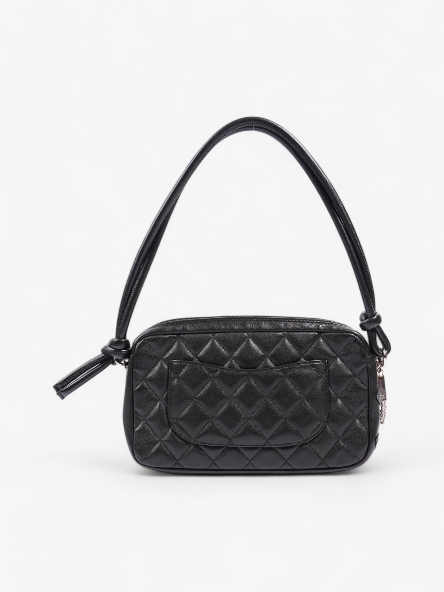 Chanel Cambon Shoulder Bag Black Lambskin Leather