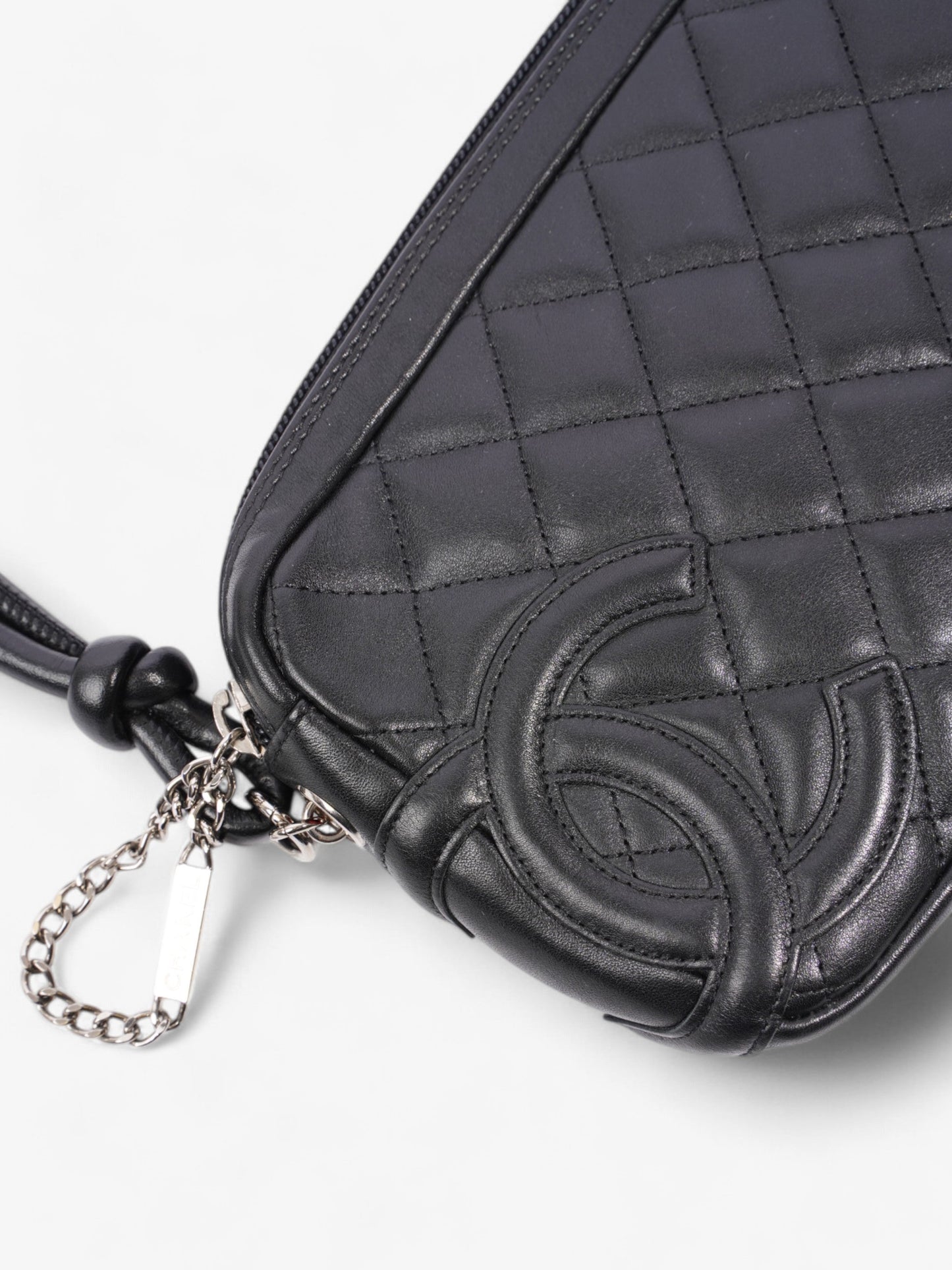 Chanel Cambon Shoulder Bag Black Lambskin Leather