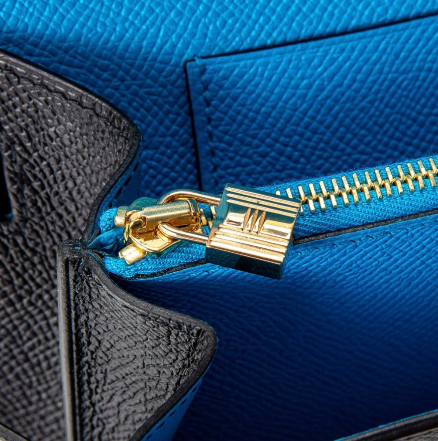 HERMÈS KELLY CASAQUE BICOLOR EPSOM TOGO LEATHER CROSSBODY