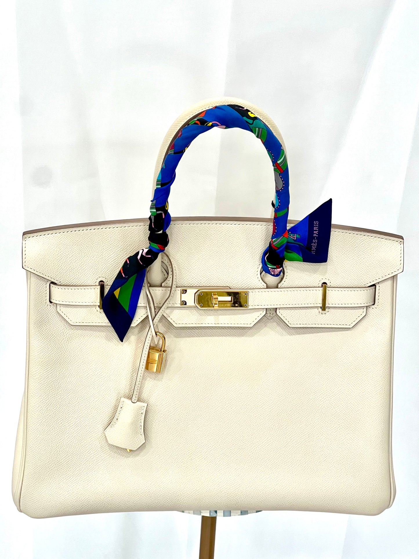 HERMÈS BIRKIN 35 CRAIE EPSOM LEATHER GOLD HARDWARE HANDBAG