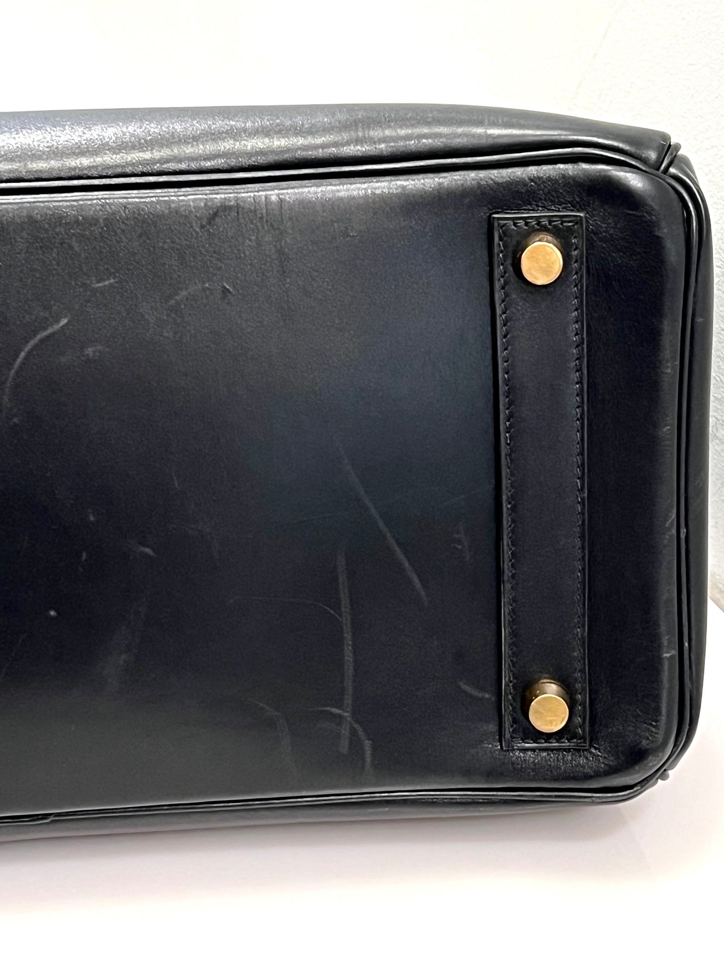 HERMÈS BOX BIRKIN 30 LEATHER HANDBAG