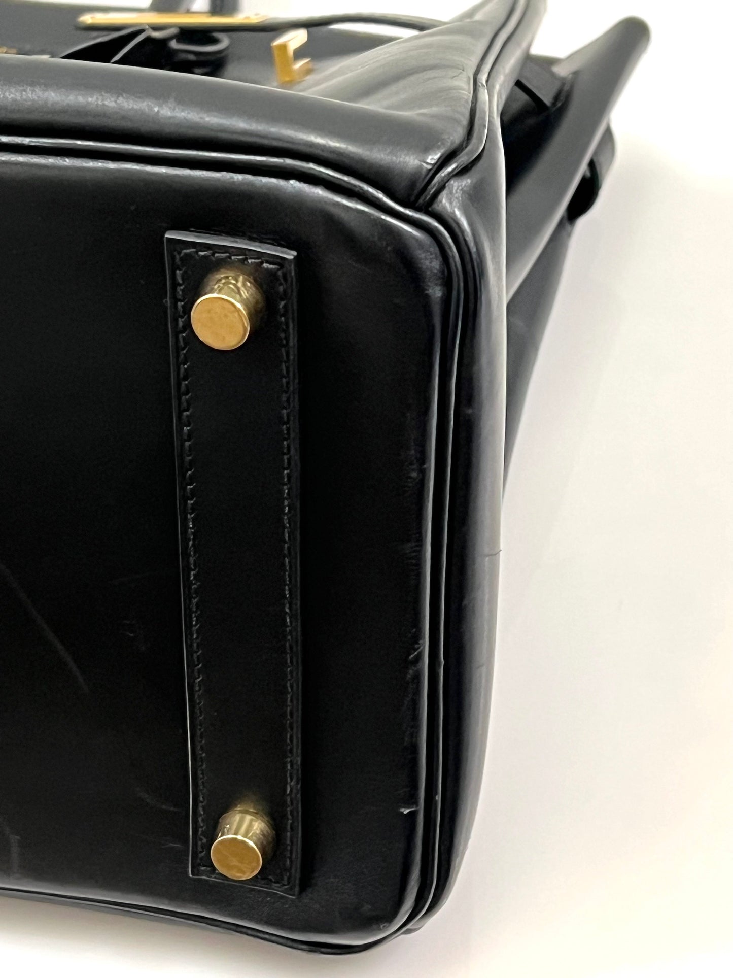 HERMÈS BOX BIRKIN 30 LEATHER HANDBAG
