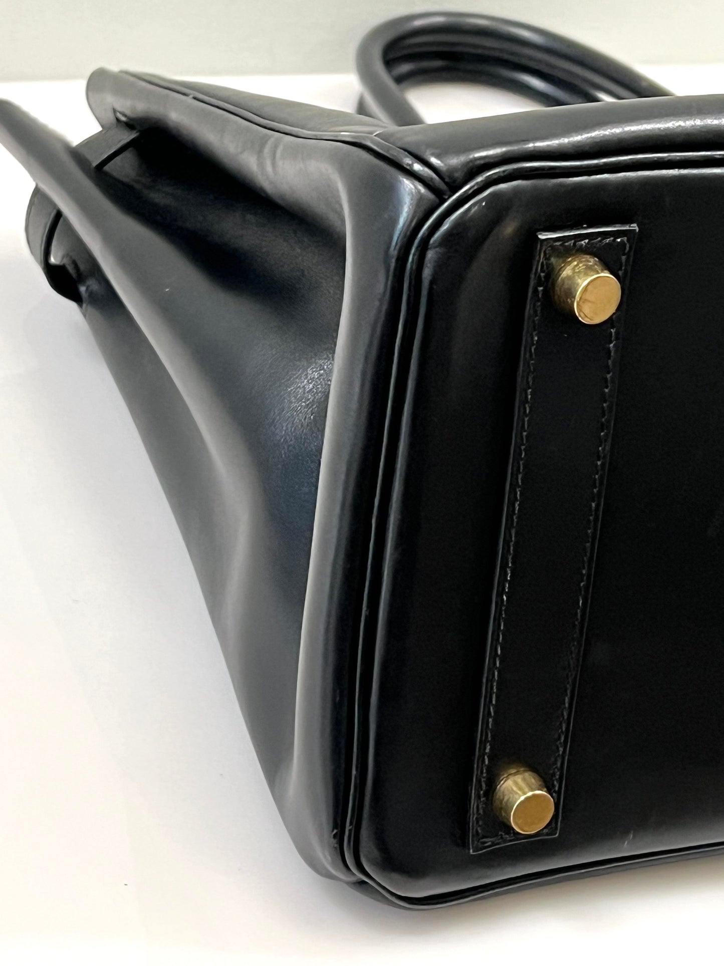 HERMÈS BOX BIRKIN 30 LEATHER HANDBAG